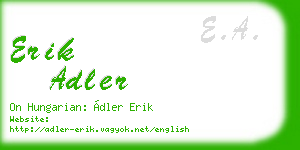 erik adler business card