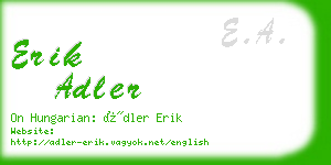 erik adler business card